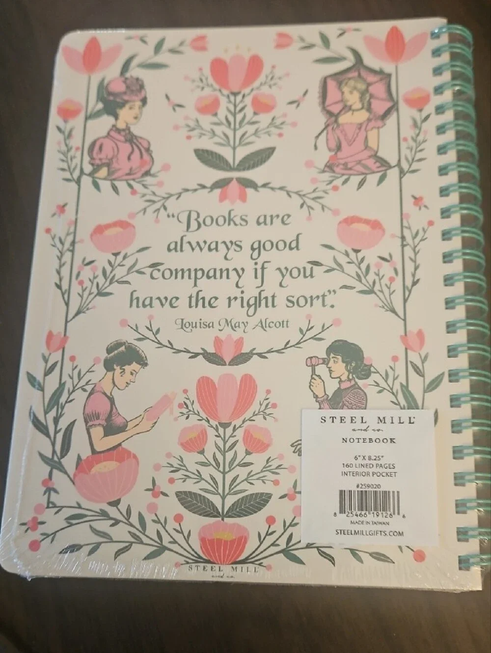 Little Women Floral Spiral Notebook .